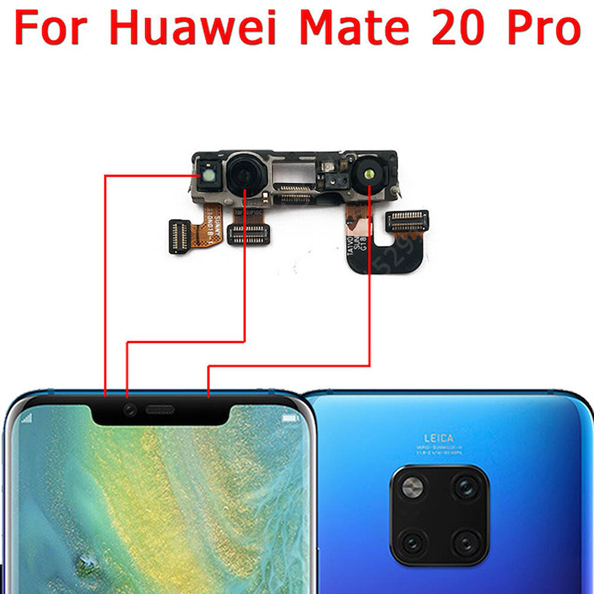 Huawei Uyumlu MATE 20 PRO ÖN Kamera Orj