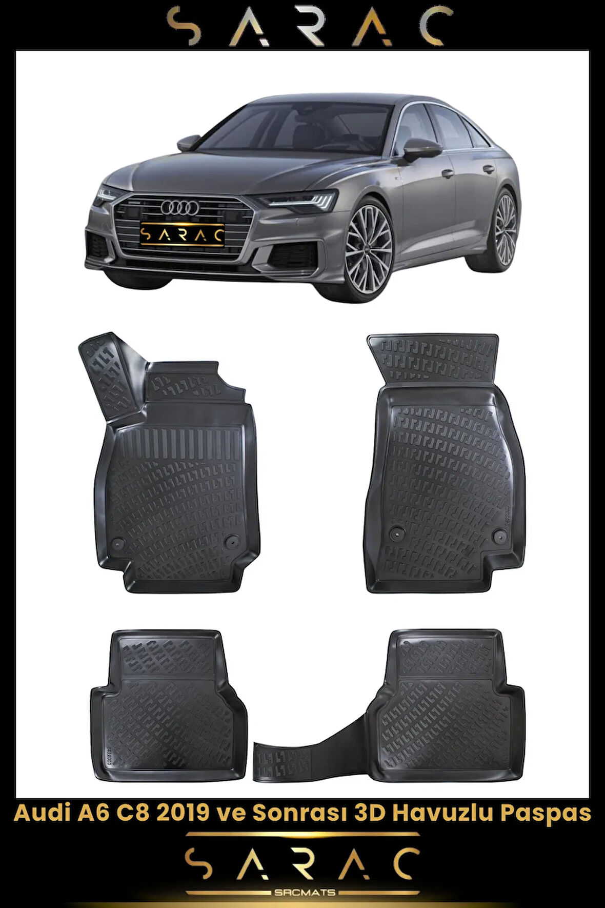 Audi A6 2022 Model Araca Özel 3d Havuzlu Paspas