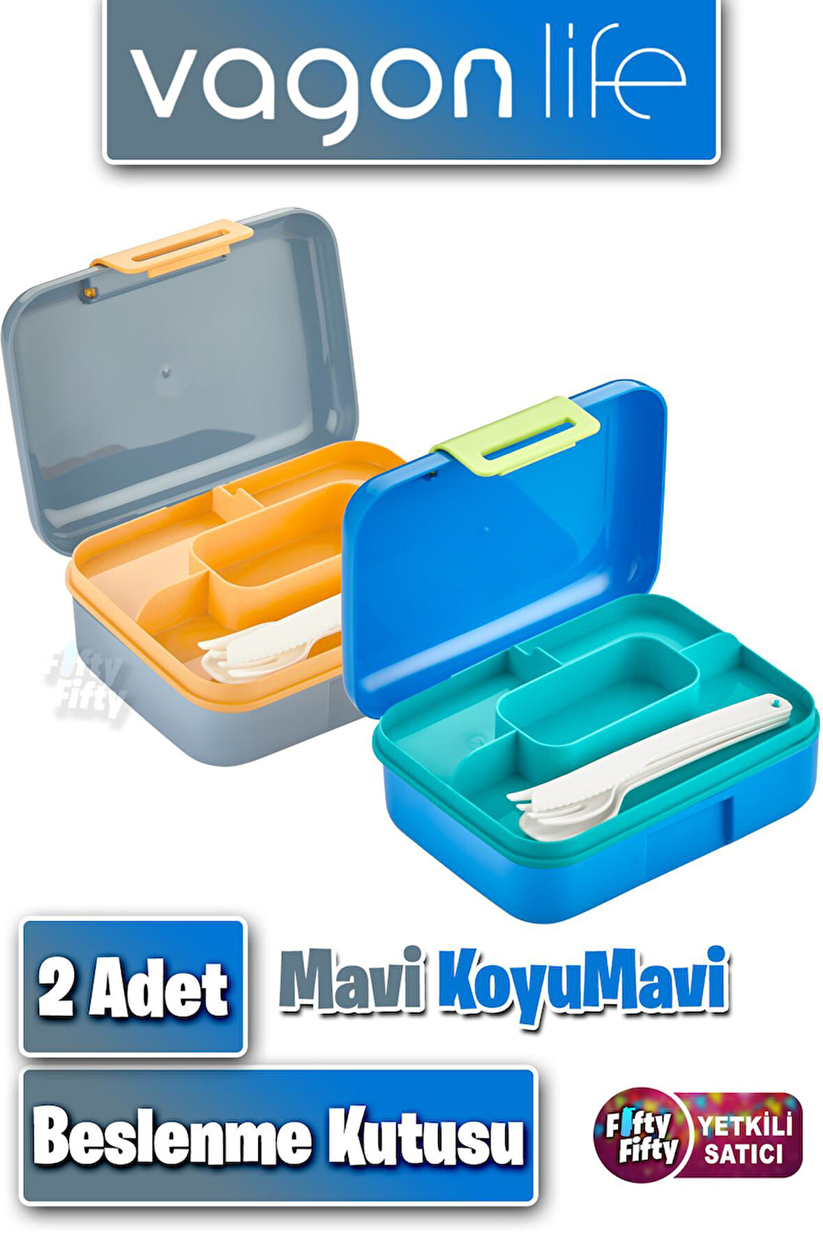 2'li Set Beslenme Kutusu (Seçtiğiniz Renkte 2 Adet Gönderilir) Ürün Vagonlife Markadır