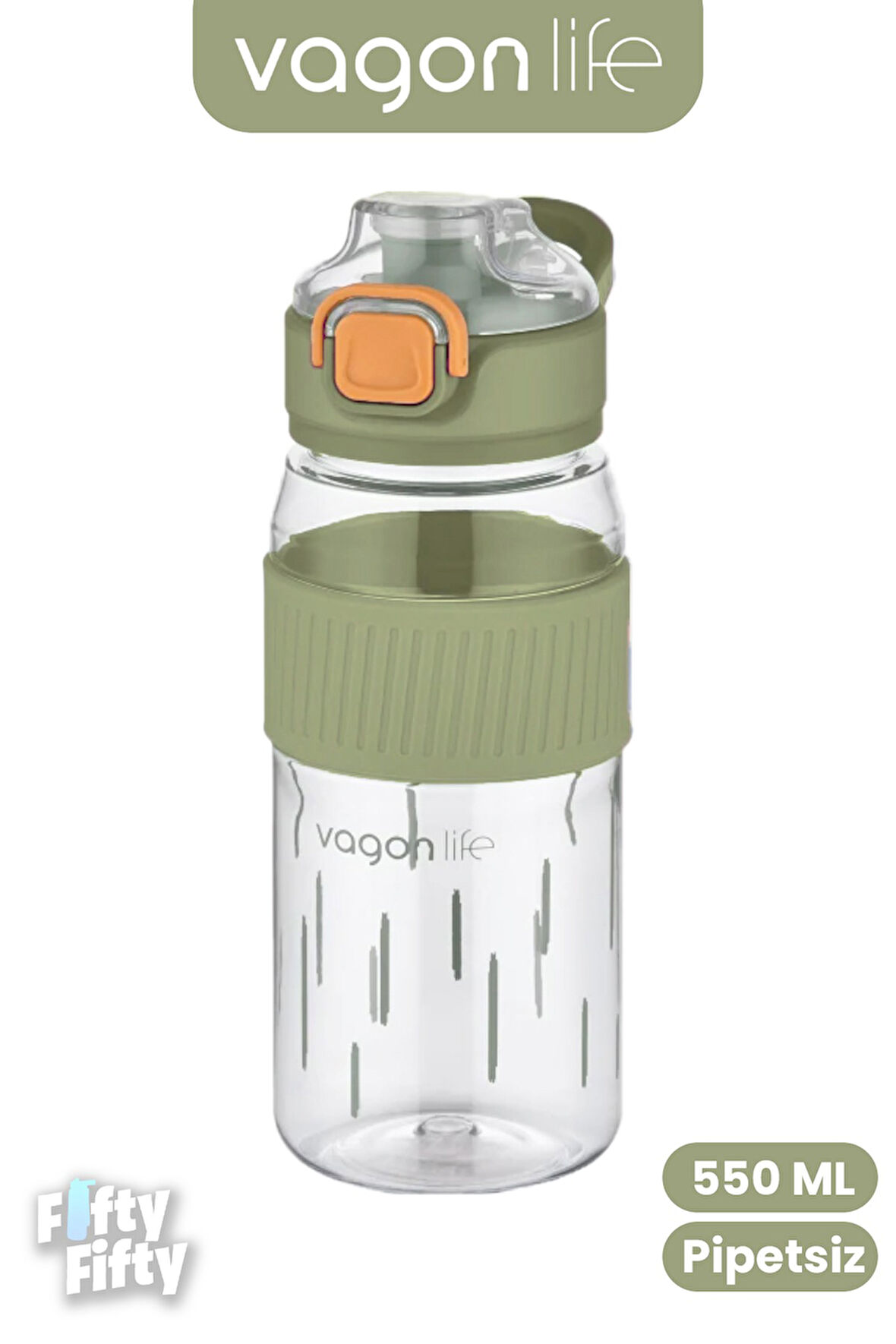 550 ML Rahat İçim (Pipetsiz) Taşıma Kulplu Çocuk Su Matarası -VGN3001ML550