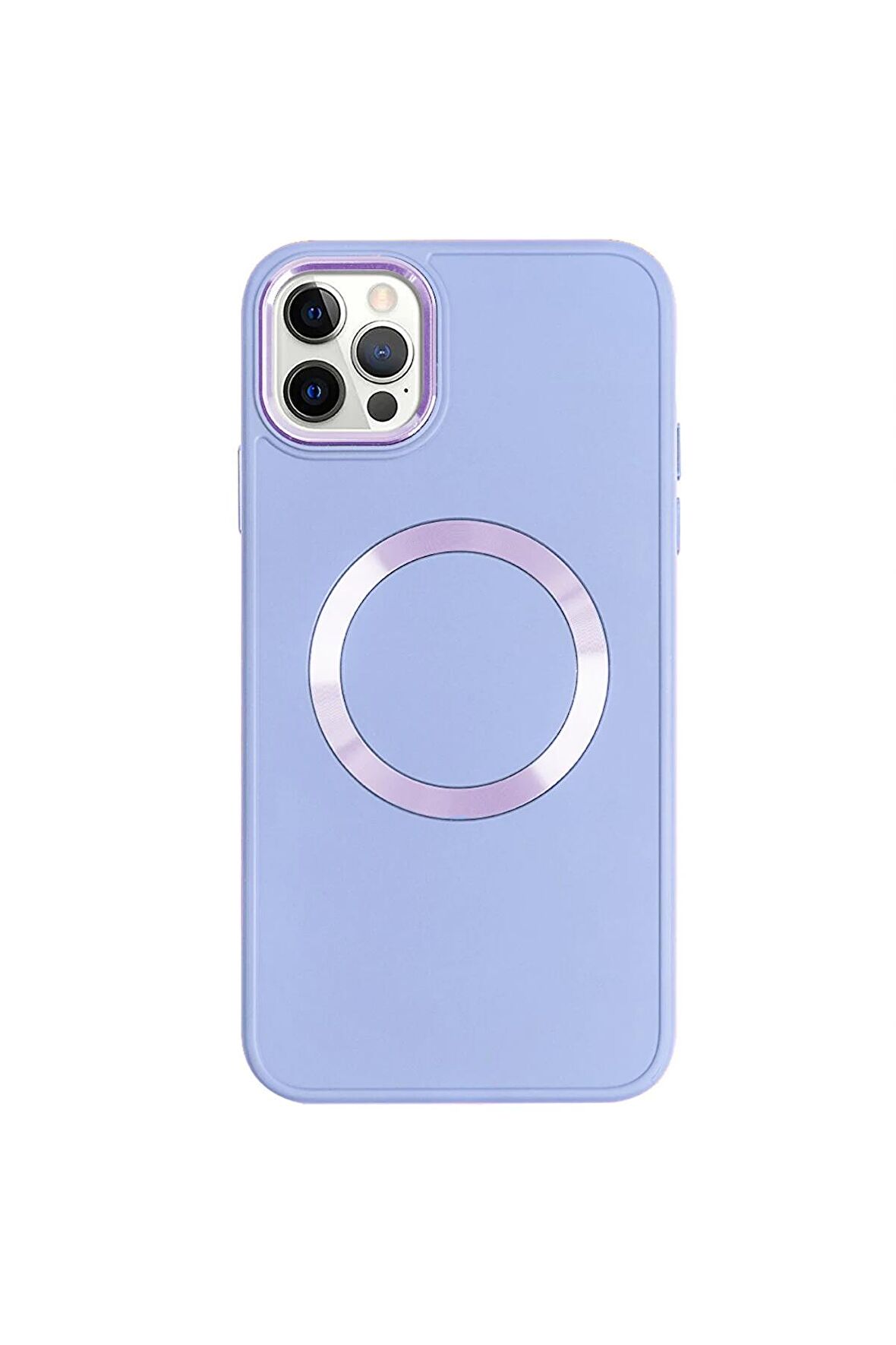 iPhone 12 Pro Magsafe Mat Pembe Kablosuz Şarj Kılıfı