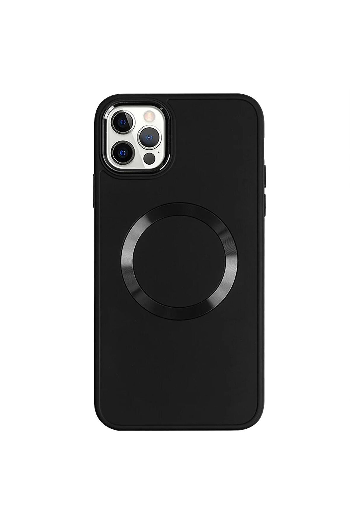 iPhone 12 Pro Max Magsafe Mat Lila Kablosuz Şarj Kılıfı