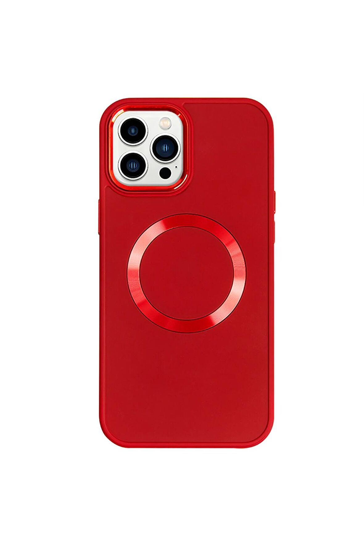 iPhone 13 Pro Magsafe Mat Pembe Kablosuz Şarj Kılıfı