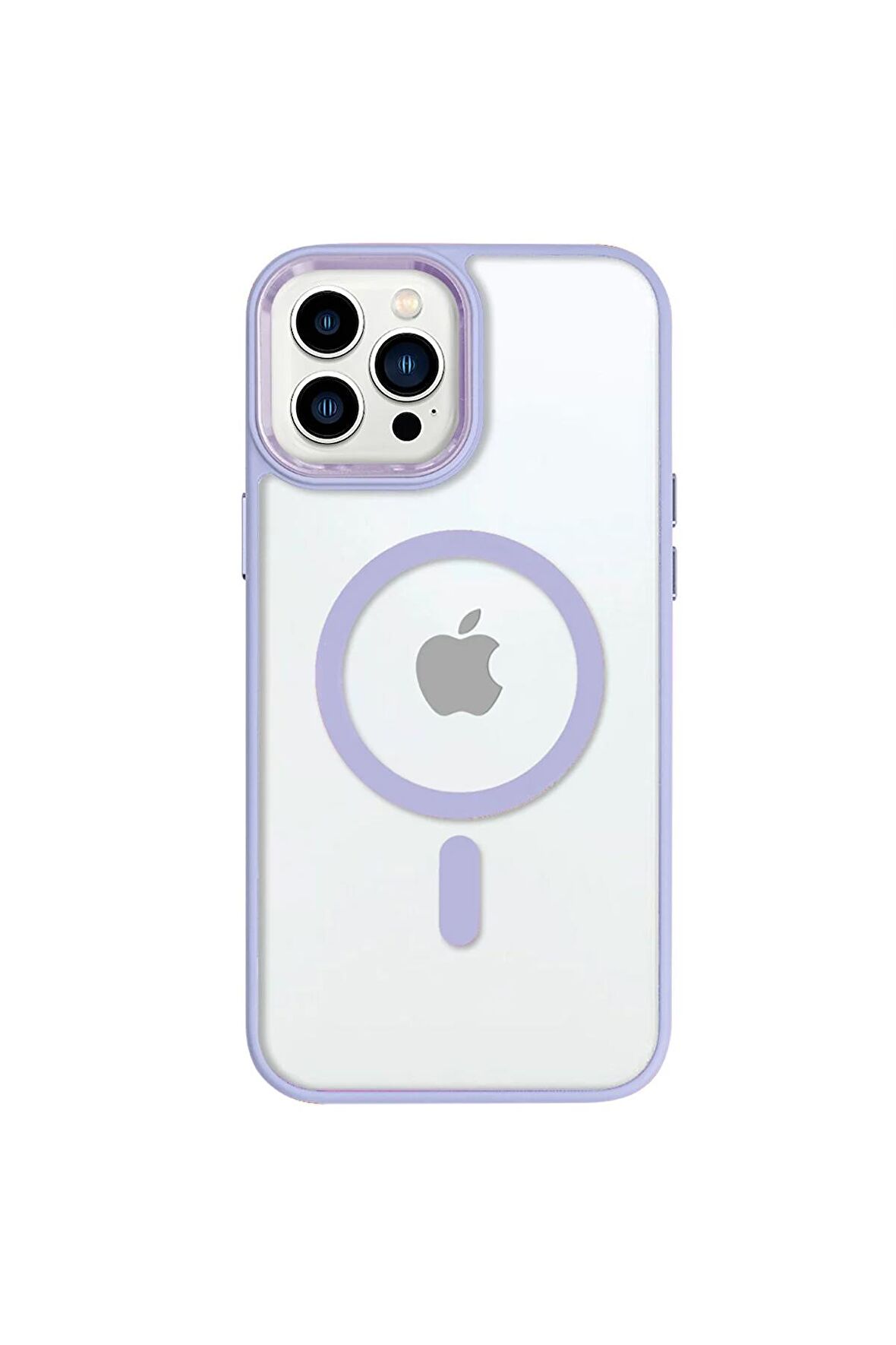 iPhone 14 Pro Max Lüks Magsafe Kablosuz Şarj Mıknatıslı Kırmızı Renkli Kılıf