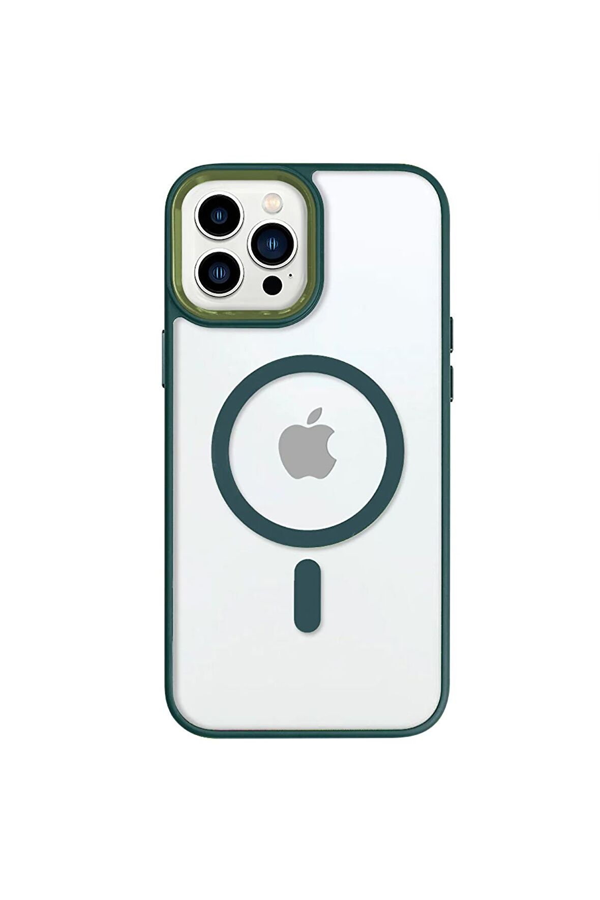 iPhone 14 Pro Lüks Magsafe Kablosuz Şarj Mıknatıslı Lila Renkli Kılıf