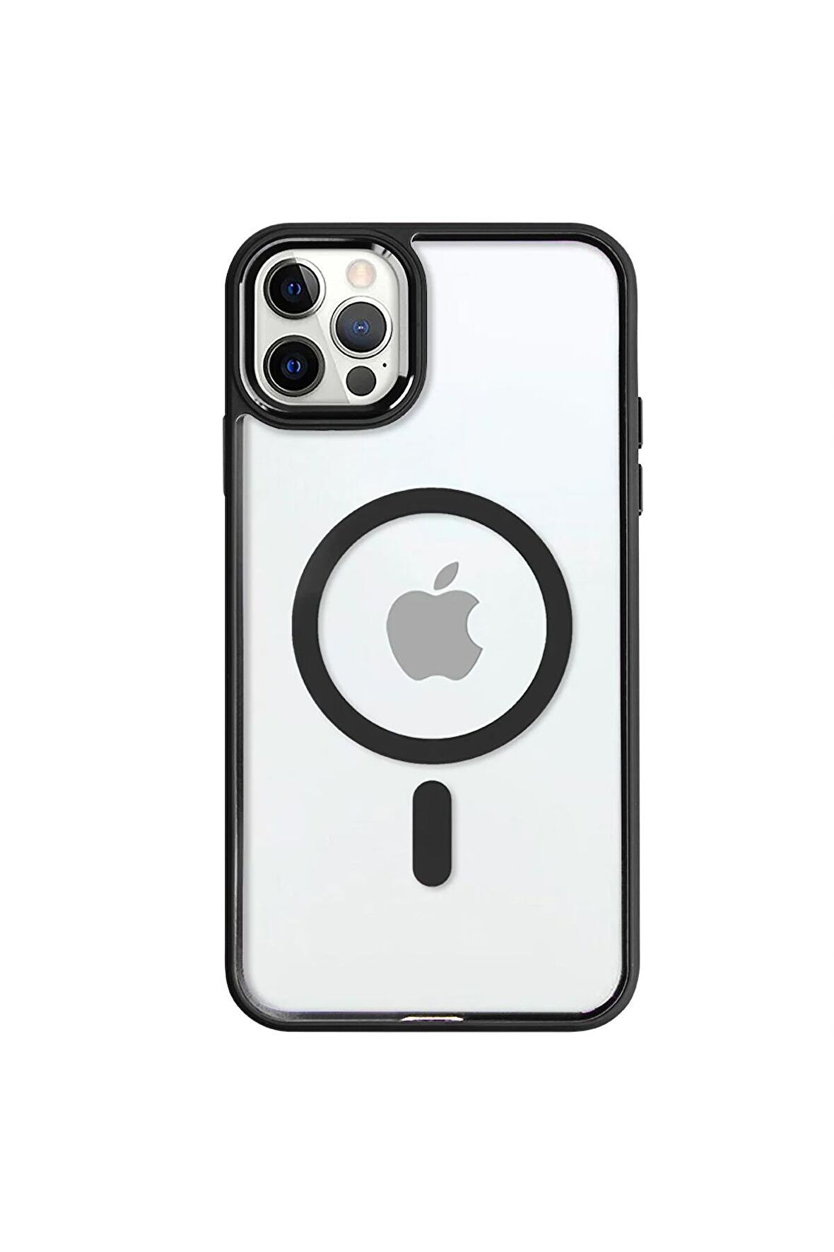 iPhone 12 Pro Max Lüks Magsafe Kablosuz Şarj Mıknatıslı Lila Renkli Kılıf