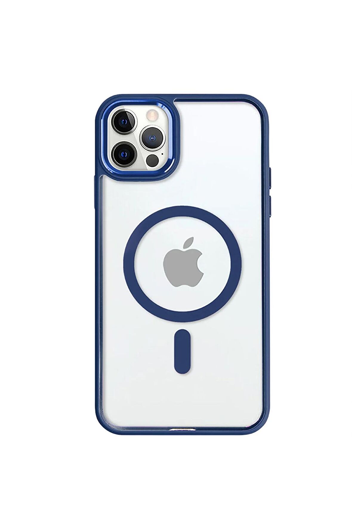 iPhone 12 Pro Max Lüks Magsafe Kablosuz Şarj Mıknatıslı Lila Renkli Kılıf