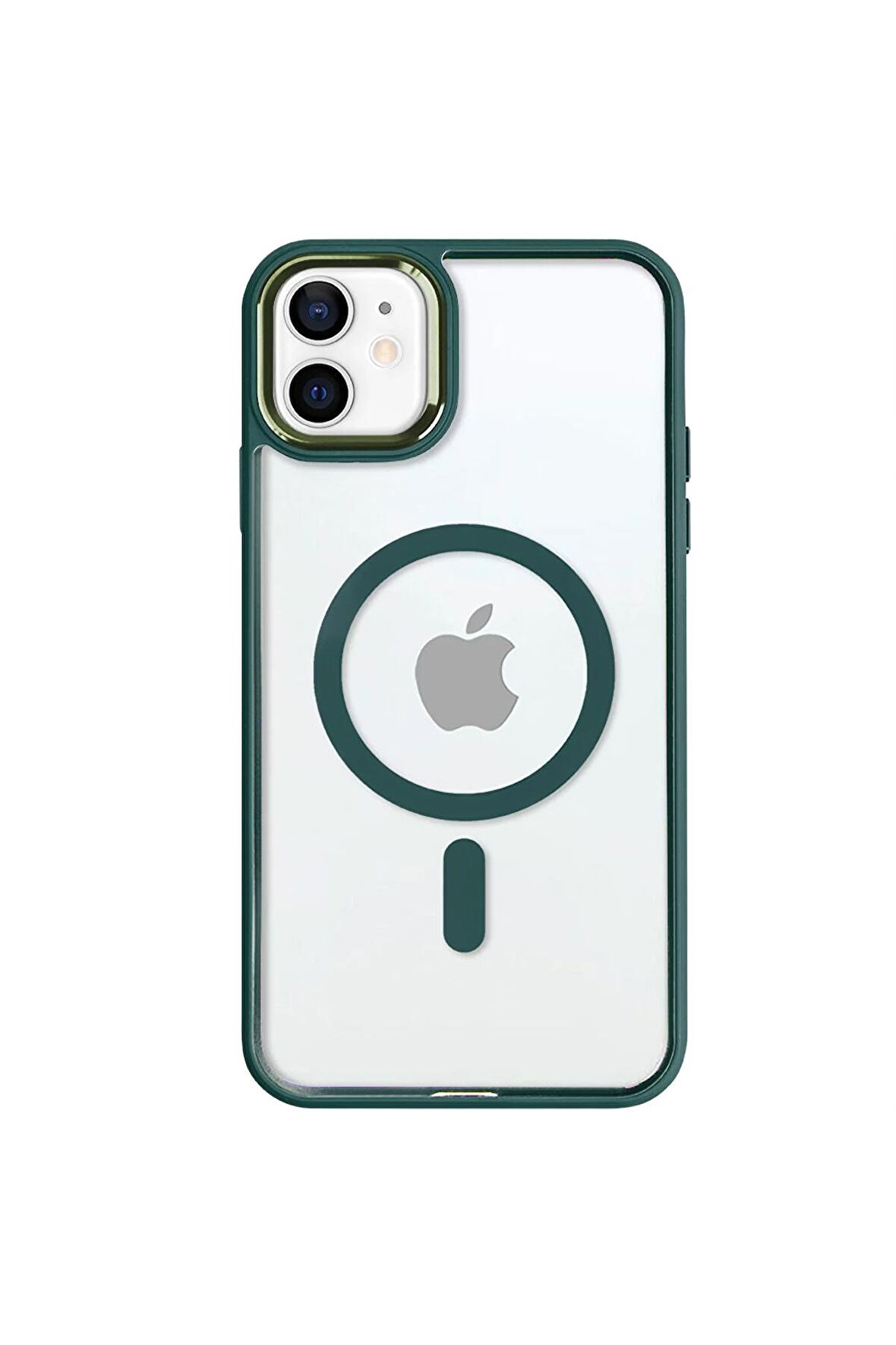 iPhone 12 Lüks Magsafe Kablosuz Şarj Mıknatıslı Lila Renkli Kılıf