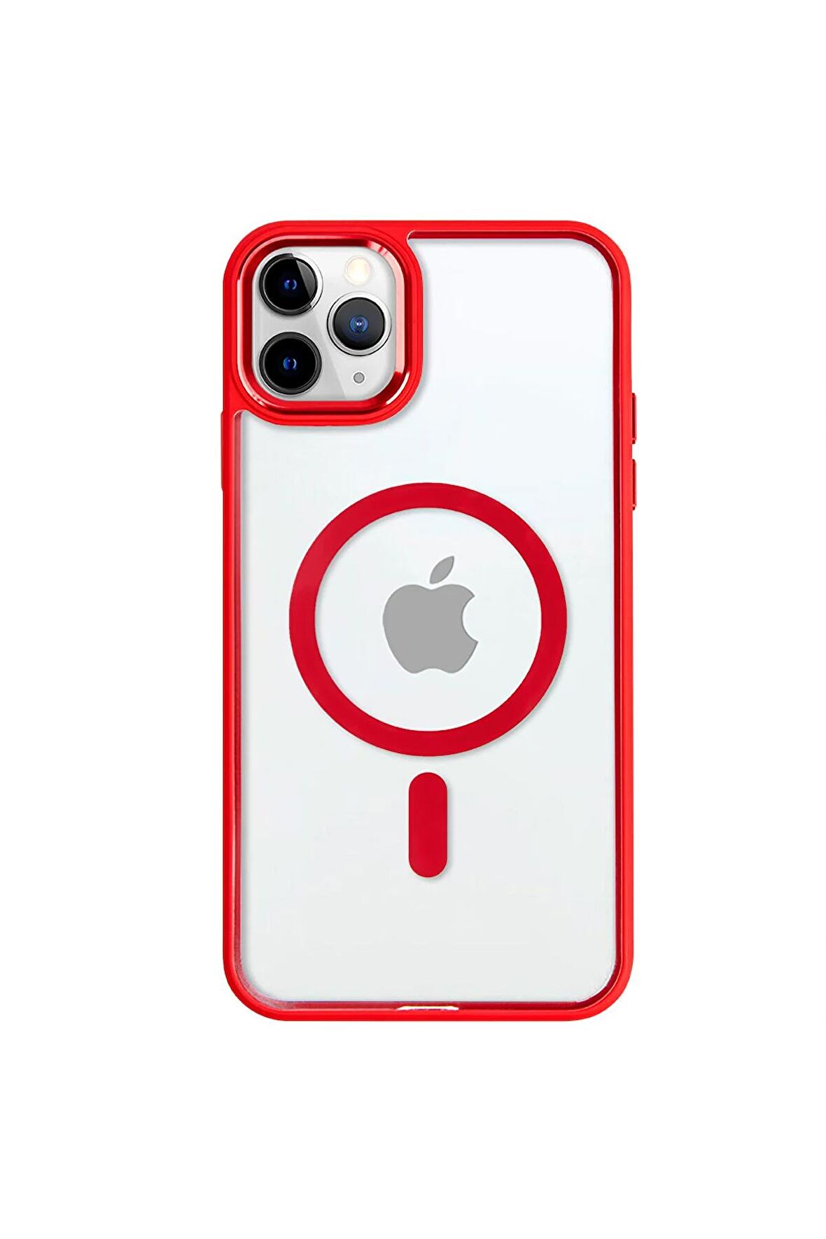 iPhone 11 Pro Lüks Magsafe Kablosuz Şarj Mıknatıslı Pembe Renkli Kılıf
