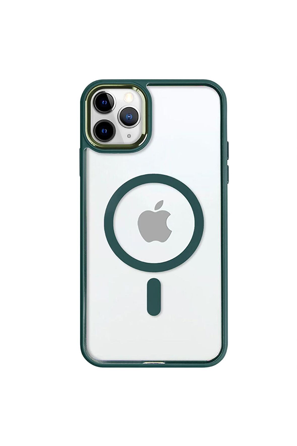 iPhone 11 Pro Lüks Magsafe Kablosuz Şarj Mıknatıslı Pembe Renkli Kılıf