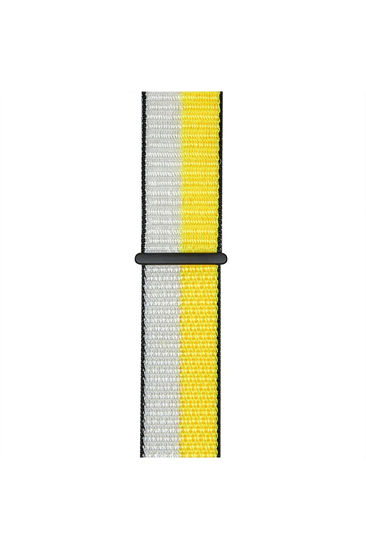 Watch Tüm Modeller Uyumlu Cırt Cırtlı Ayarlanabilir Bez Şeker Pembe Kordon 38 40 41 mm