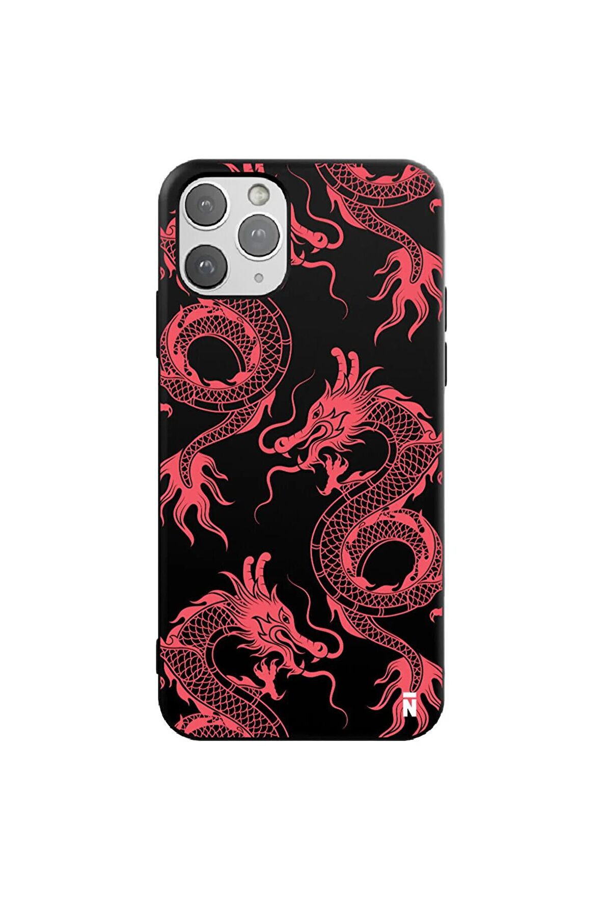 iPhone 11 Pro Max Silikon Urban Grafiti Yazılı Tarz Style Kırmızı Renkli Telefon Kılıfı