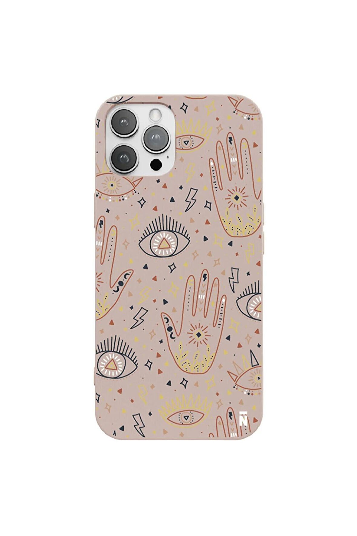 Iphone 12 Pro Max Özel Tasarım Renkli Çiçekli Yağlı Boya Sarı Renkli Silikon Telefon Kılıfı