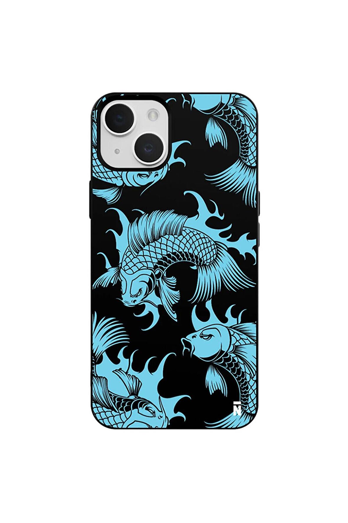 iPhone 13 Mini Silikon Özel Tasarım Dragons Ejderha Figürü Siyah Renkli Telefon Kılıfı