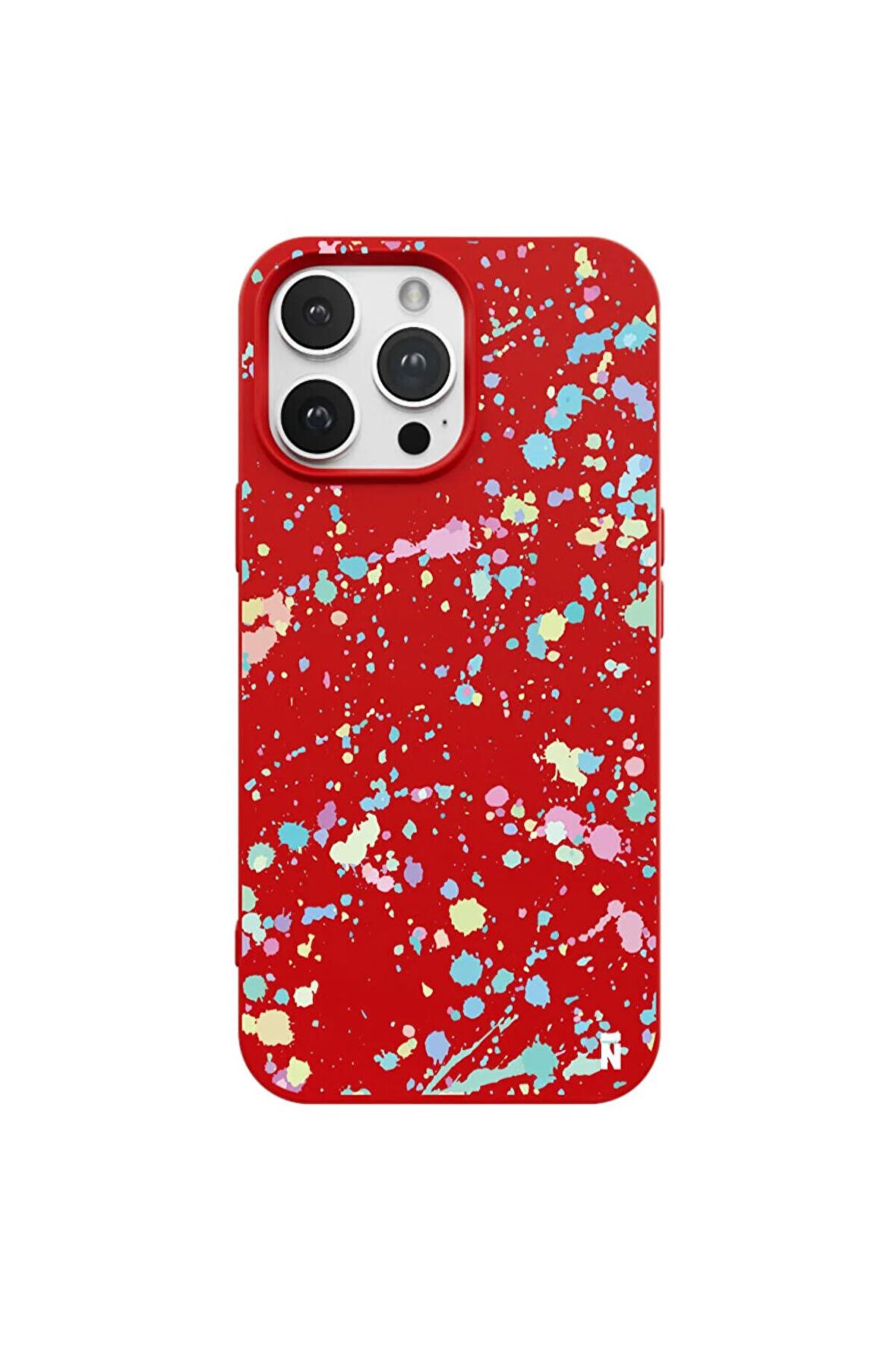 iPhone 13 Pro Max Silikon Urban Grafiti Yazılı Tarz Style Kırmızı Renkli Telefon Kılıfı
