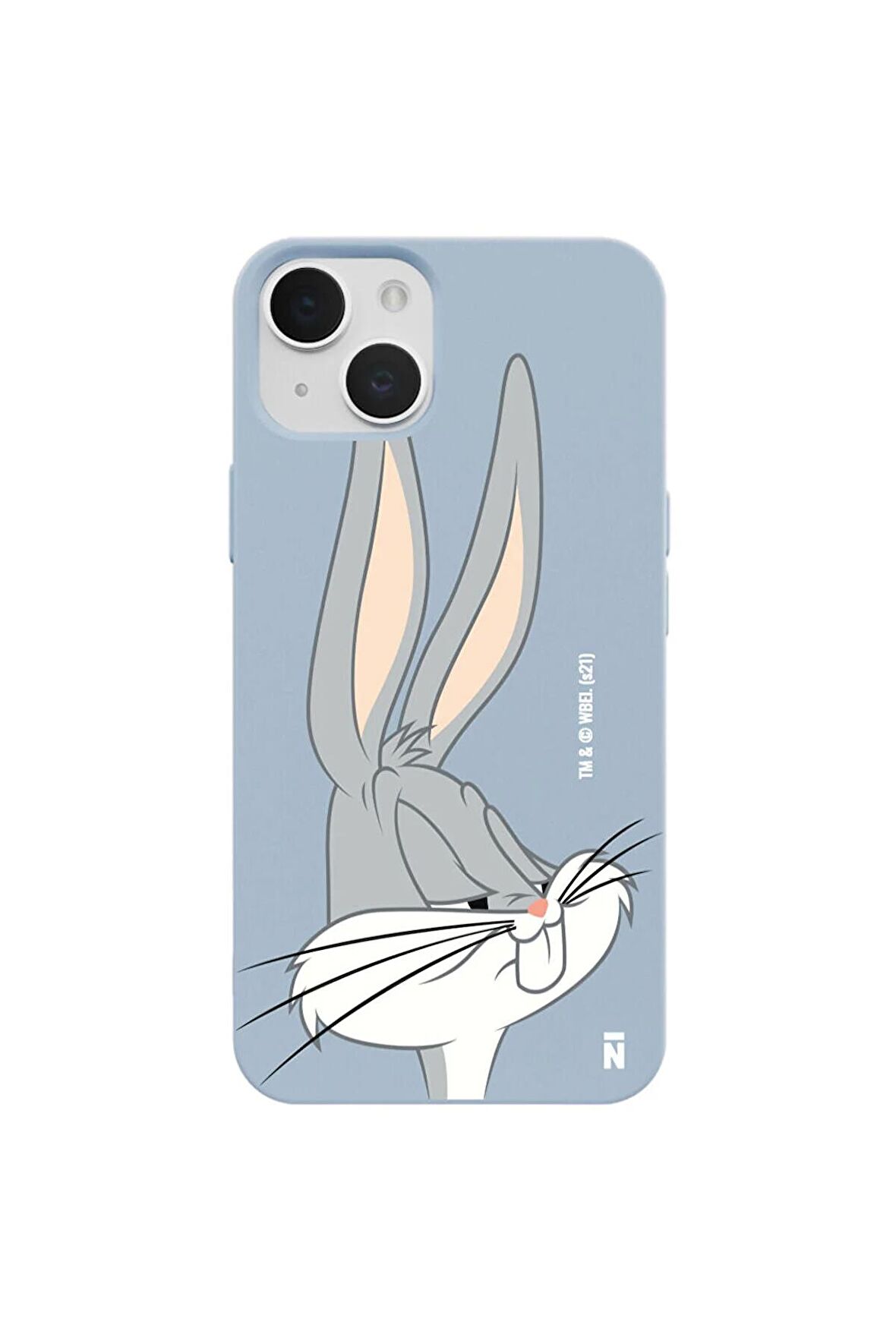 iPhone 14 Plus Silikon Bugs Bunny Tavşan Çizgi Film Tasarımlı Kırmızı Renkli Telefon Kılıfı