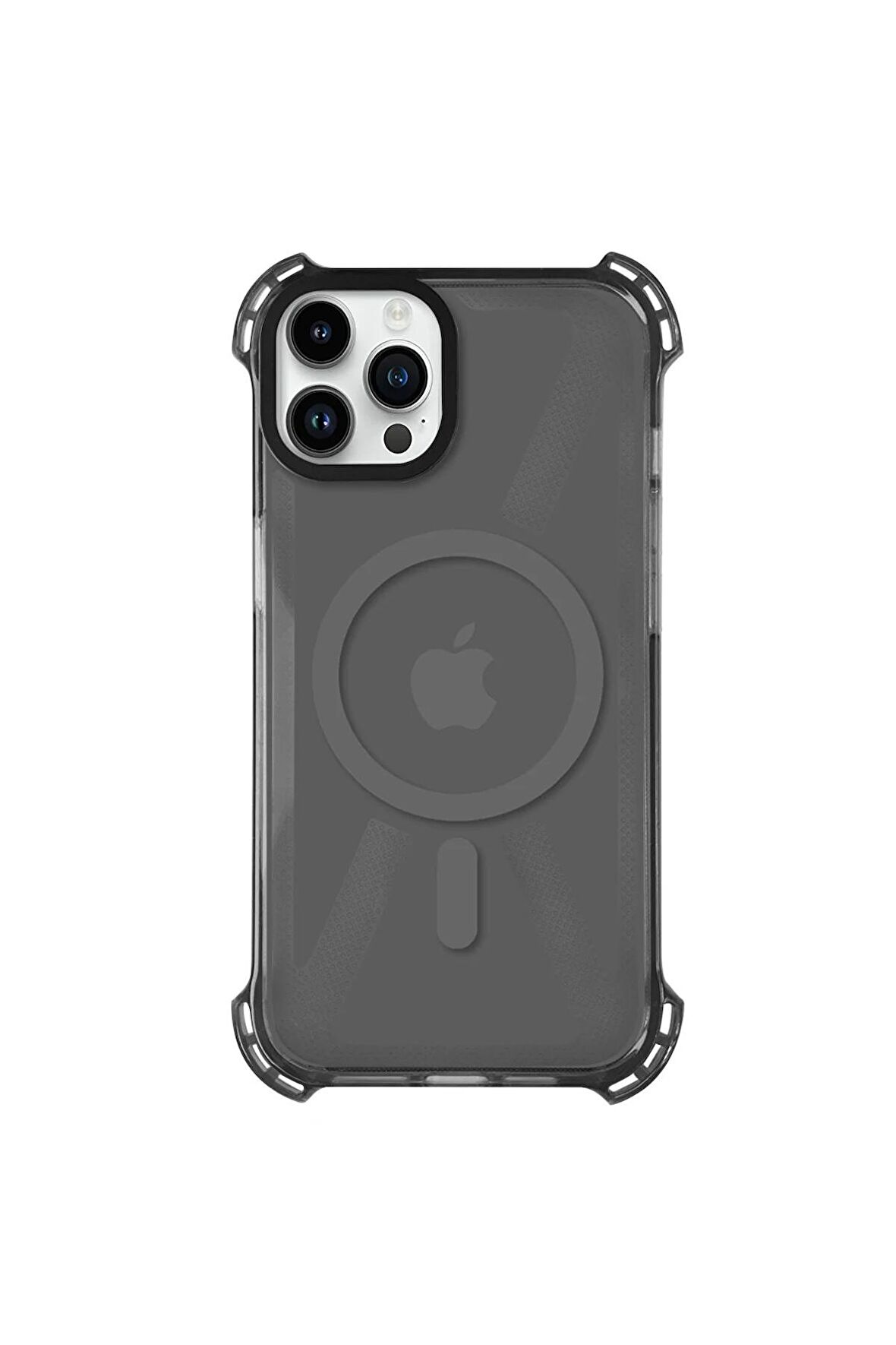 iPhone 12 Pro Max Magsafe Kablosuz Şarj Özellikli Mıknatıslı Transparan Şeffaf Mor Renkli Kılıf
