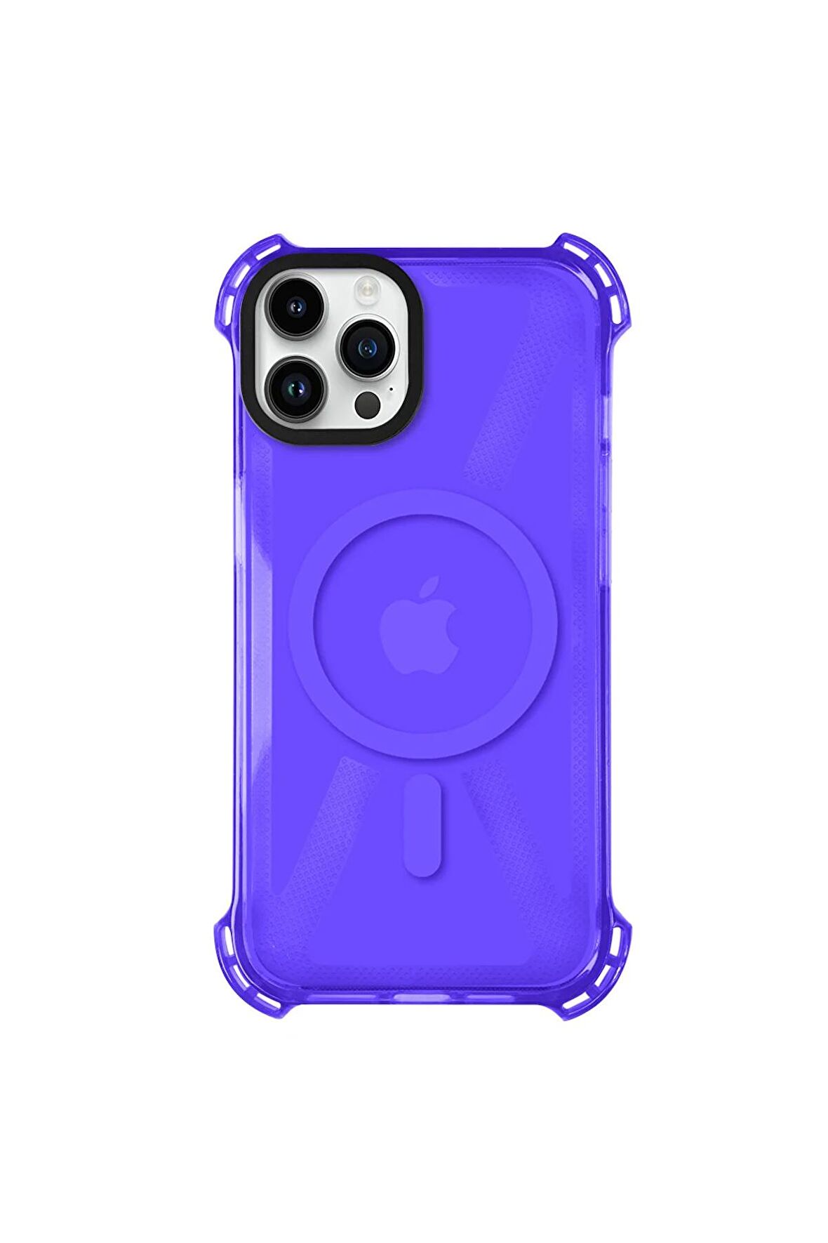 iPhone 12 Pro Magsafe Kablosuz Şarj Özellikli Mıknatıslı Transparan Şeffaf Siyah Renkli Kılıf