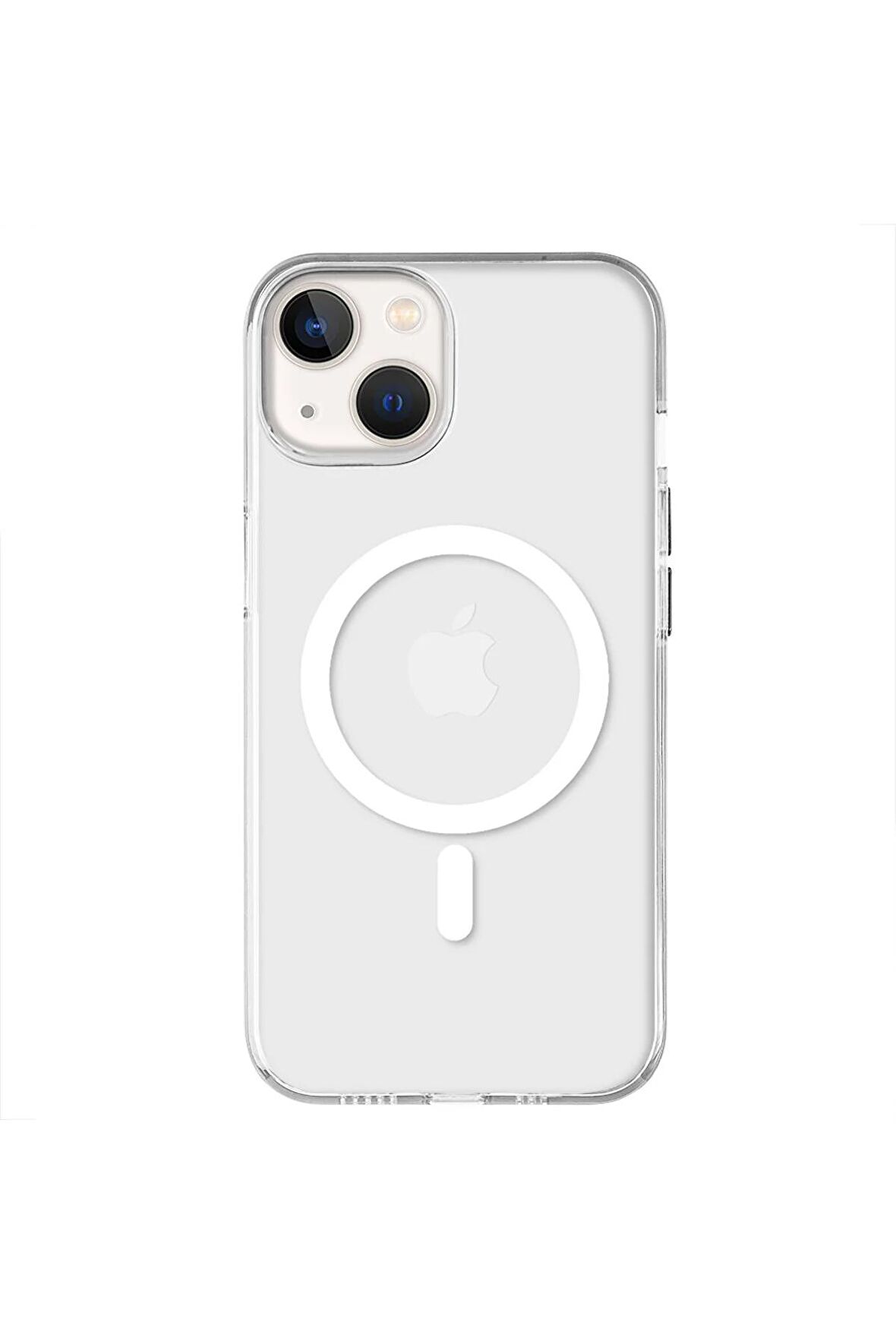 iPhone 14 Magsafe Kablosuz Şarj Özellikli Mıknatıslı Mika Siyah Renkli Kılıf
