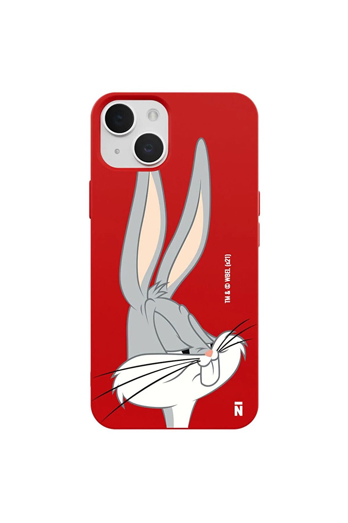 iPhone 15 Silikon Bugs Bunny Kostümlü Jerry Sevimli Siyah Silikon Telefon Kılıfı
