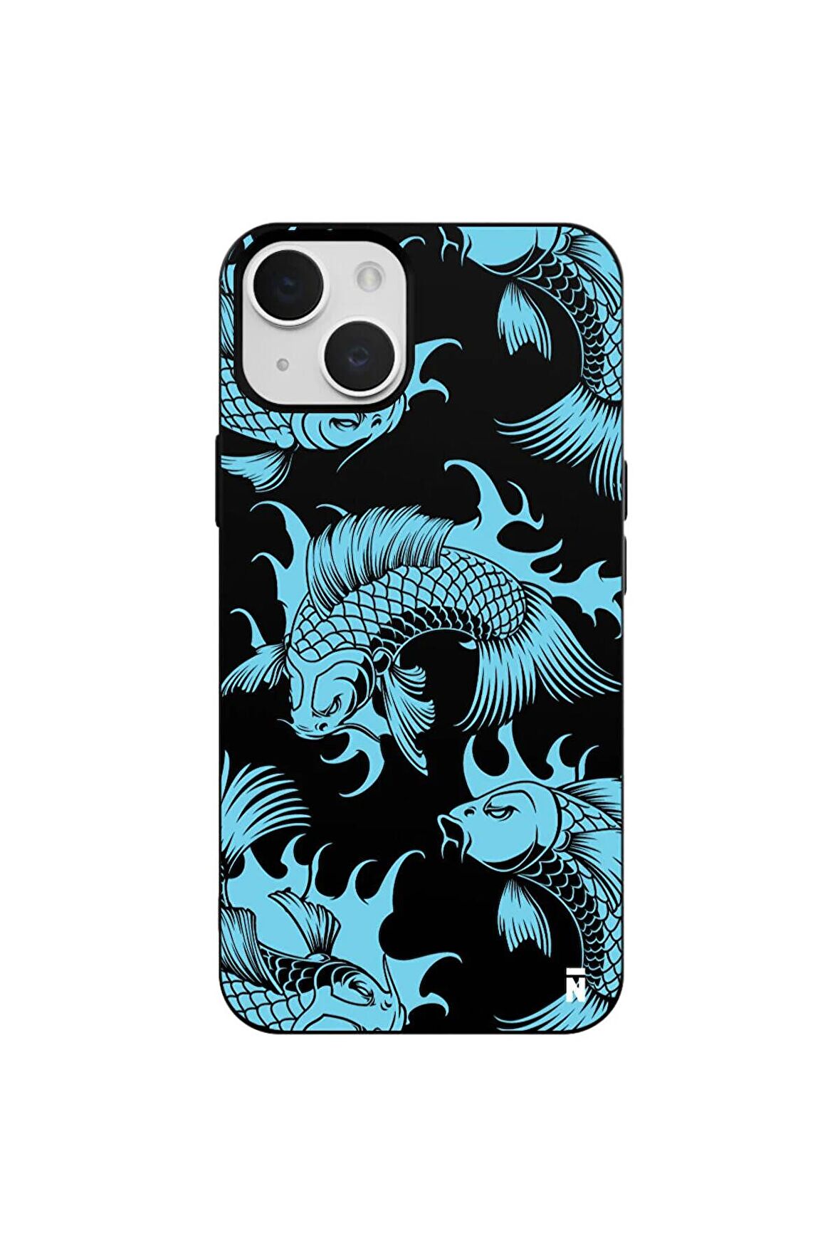 iPhone 15 Plus Silikon Özel Tasarım Dragons Ejderha Figürü Siyah Renkli Telefon Kılıfı