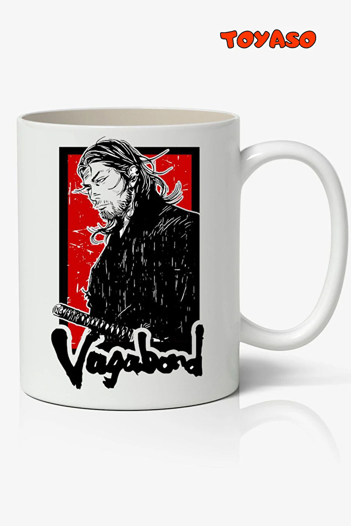 Vagabond - Ronin Anime Temalı Beyaz Kupa Bardak Sevgiliye Arkadaşa Hediye