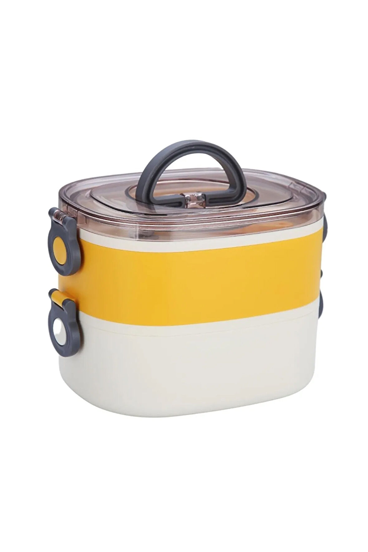 Lunch Box 1000 ML Tek Kat 3 Bölmeli Metal Kaşıklı Yeni Nesil Sefer Tası-FFLBOX10164