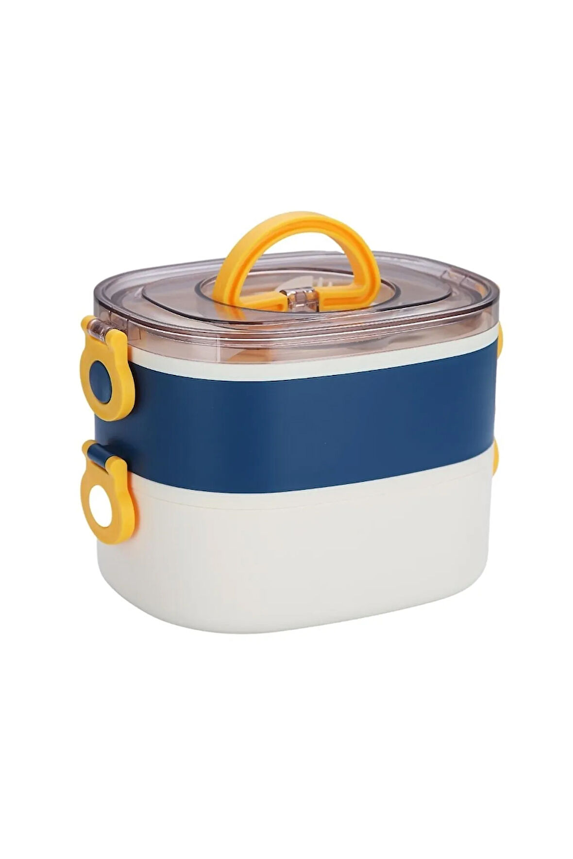 Lunch Box 1000 ML Tek Kat 3 Bölmeli Metal Kaşıklı Yeni Nesil Sefer Tası-FFLBOX10164