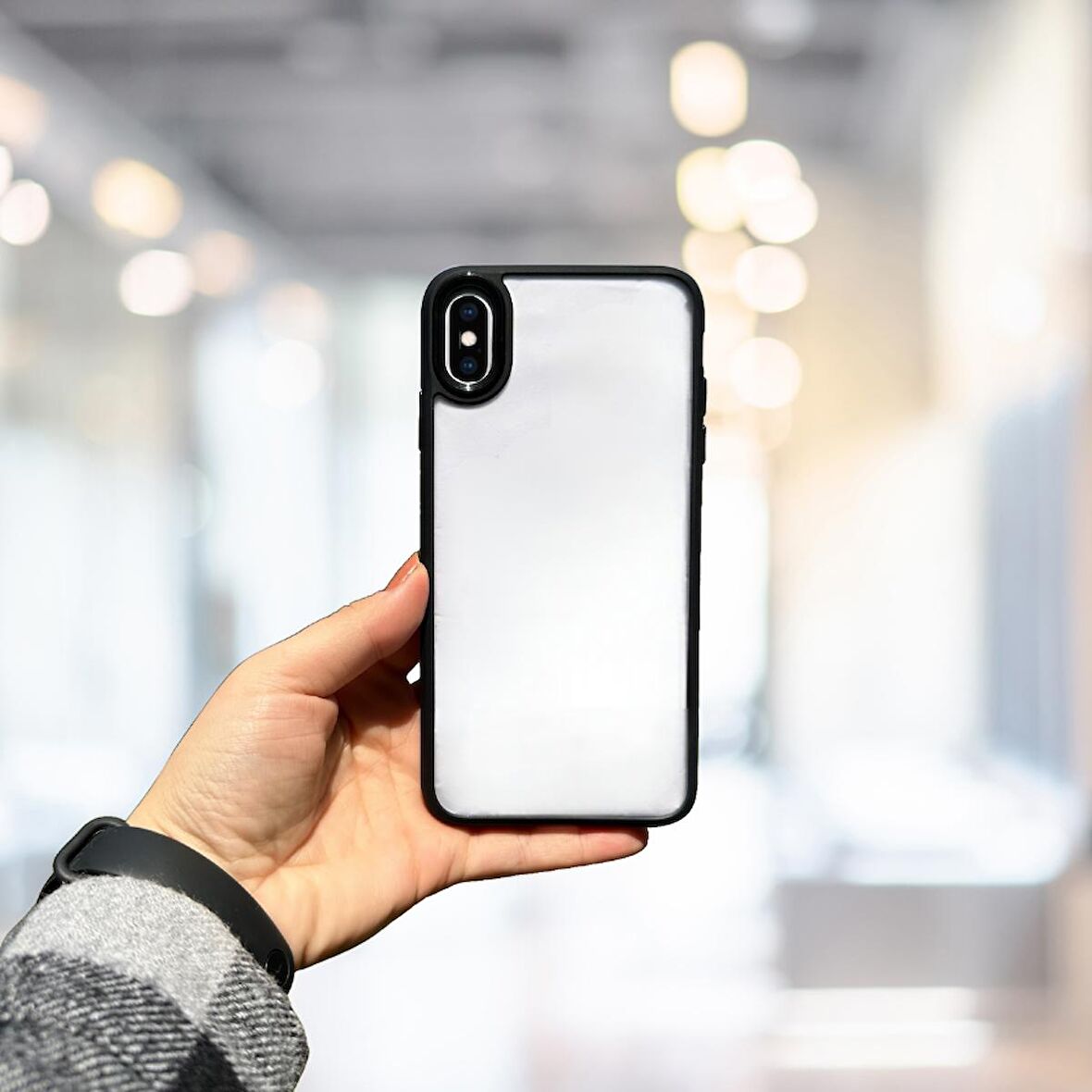 İPHONE X YANLARI RENKLİ SİLİKON PARLAK ARKA YÜZEYLİ TLP TİGER HİBRİT KAPAK