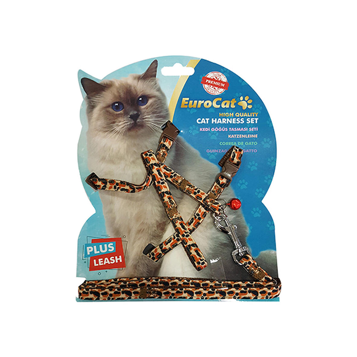 EuroCat Kedi Göğüs Tasması Leopar Desenli (454-EC-DS-01)