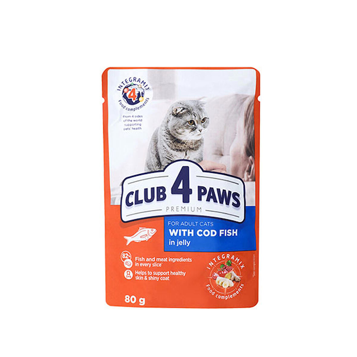 Club4Paws Morina Balıklı Premium Pouch Kedi Maması 80 Gr 456-C6464