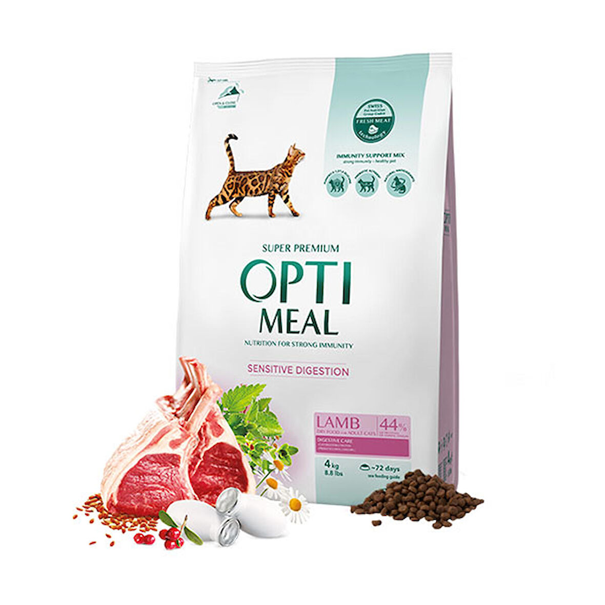 Optimeal Kuzu Etli Sensitive Digestion Kedi Maması 4 Kg 459-C0560