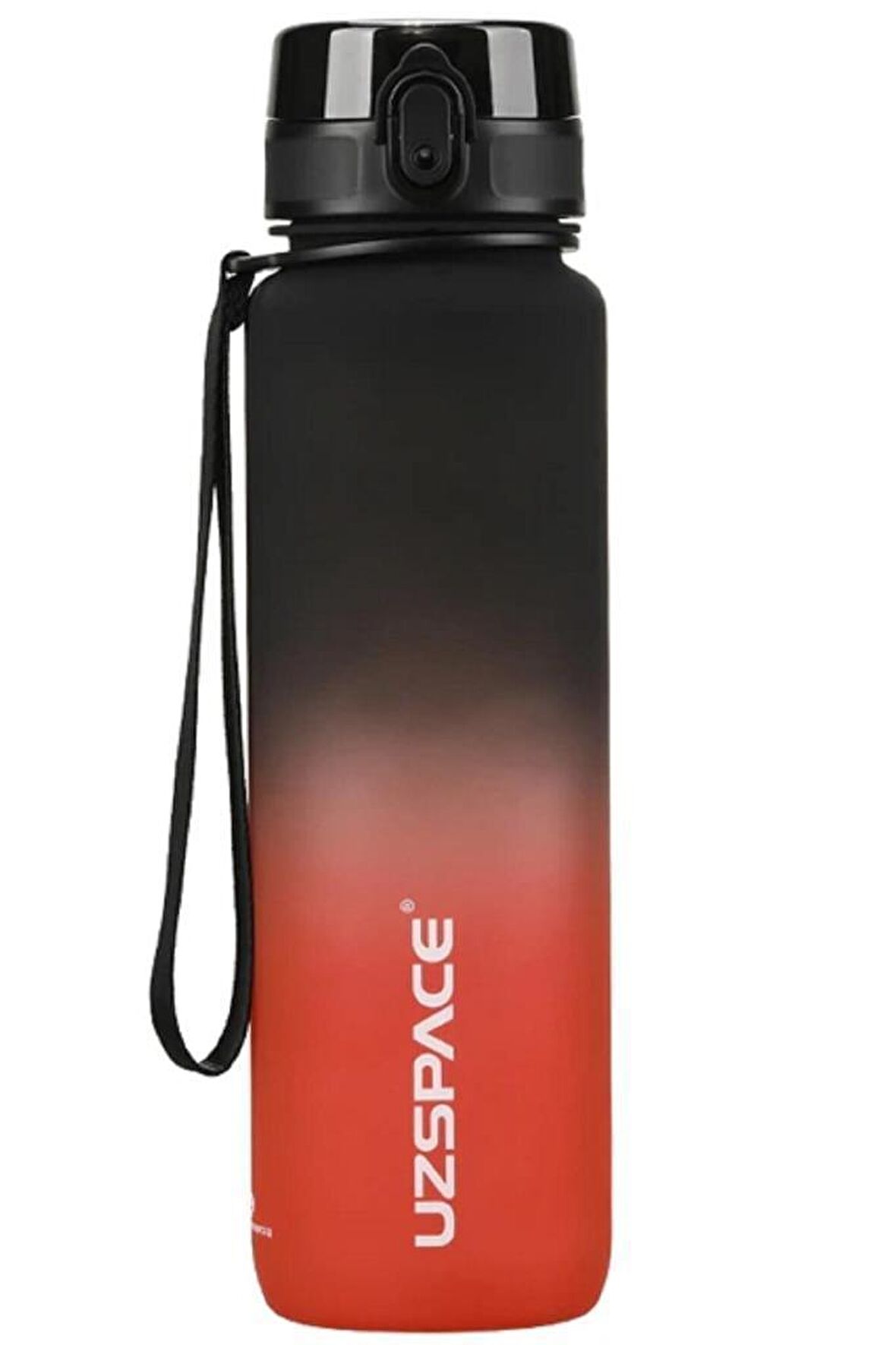 Uzspace Tritan Su Matarası 1000Ml VGN3038 Siyah Kırmızı