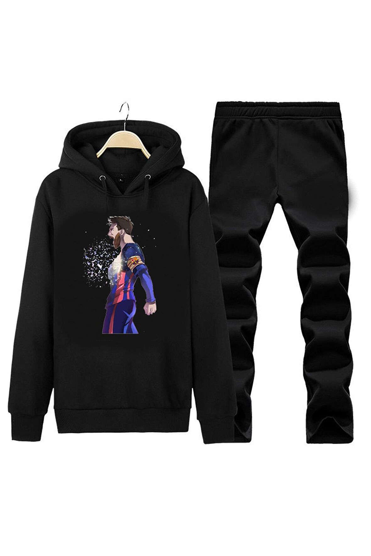 MESSI KAPÜŞONLU UNISEX HOODIE DESIGN EŞOFMAN TAKIMI