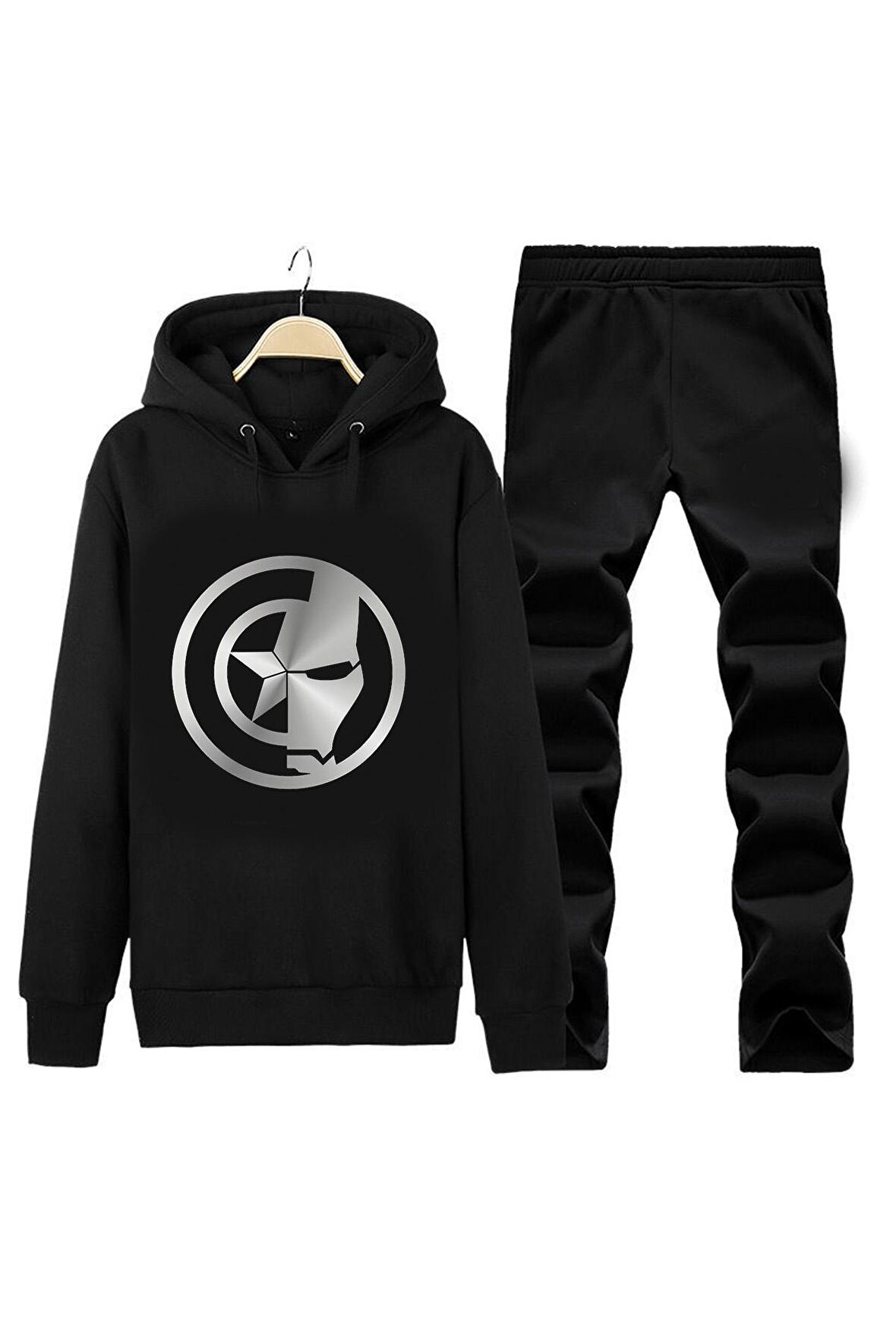 CAPTAIN AMERICA VS IRON MAN UNISEX HOODIE DESIGN EŞOFMAN TAKIMI