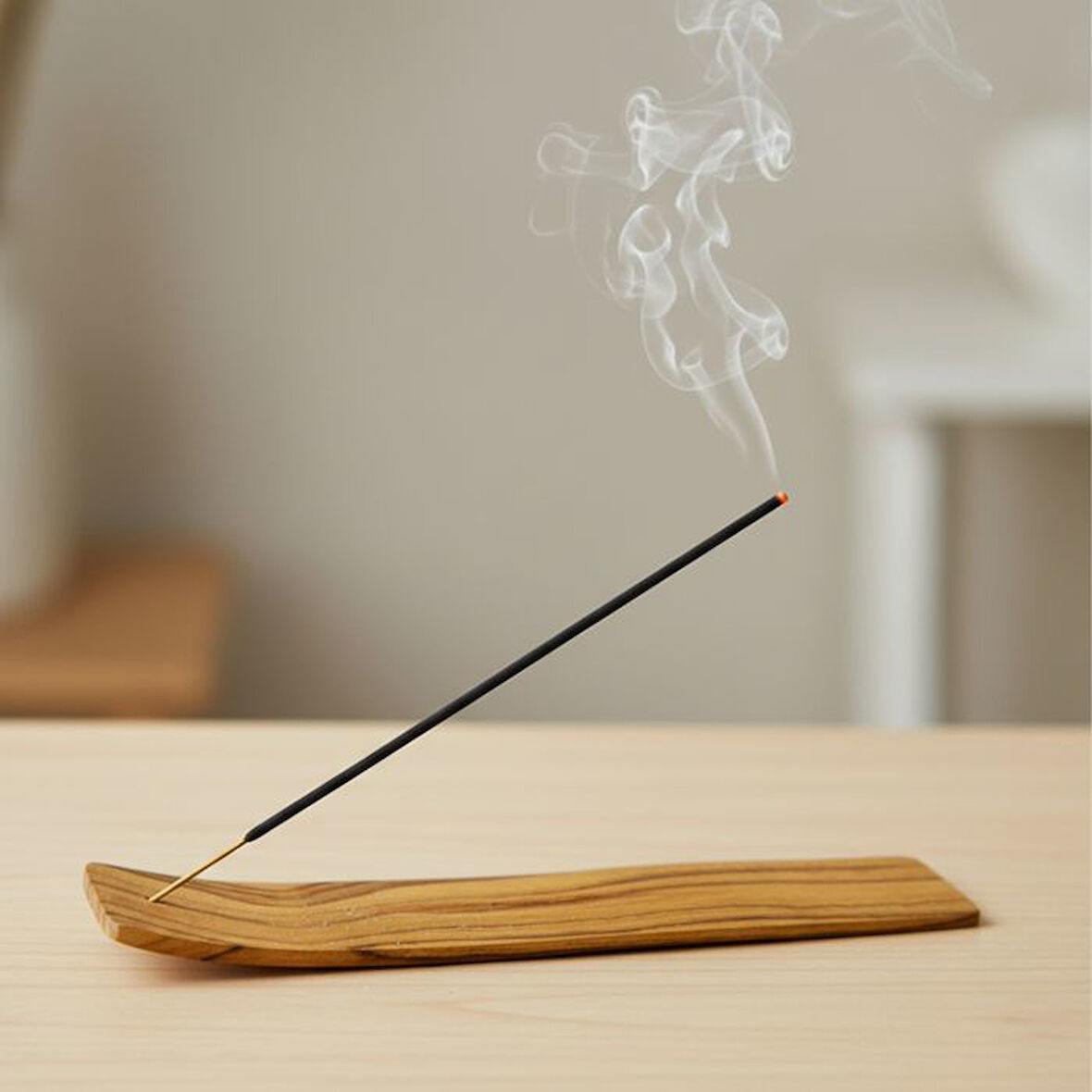 Uretti - Okay 5711 7579 El Yapımı Doğal Ahşap Kayık Tütsü Tahtası - 20'li Tütsü Hediyeli