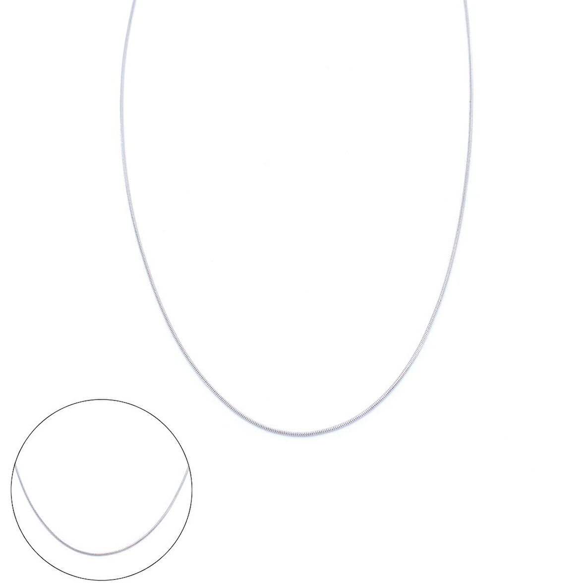 Çelik Zincir Kolye Oval Kesim 1 MM ZN-302