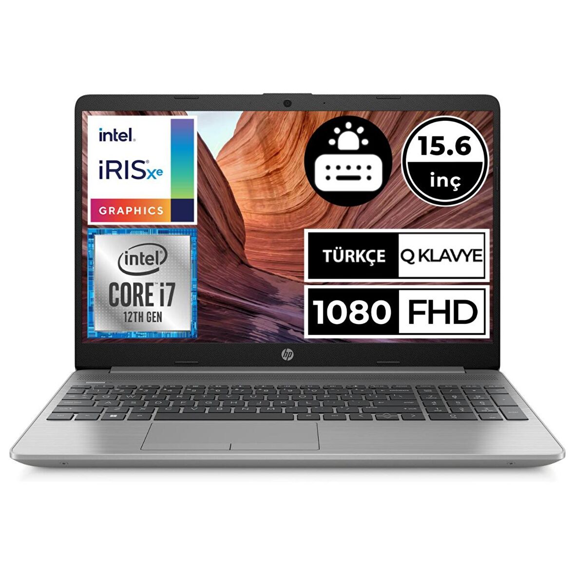 HP 250-G9 6Q8M8ES07 Dahili Ekran Kartı Intel Iris Xe Graphics Intel Core i7 1255U 16 GB DDR4 512 GB 15.6 inç Full HD Windows 10 Pro Notebook Dizüstü Bilgisayar