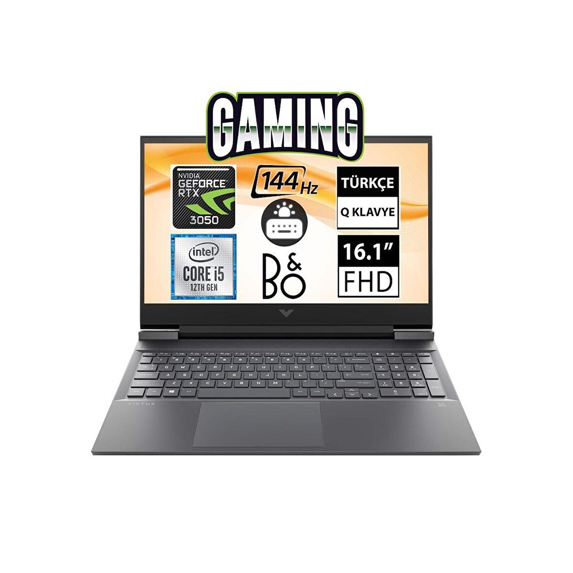 HP Victus 16-D1048NT 68P33EA03 Dahili Ekran Kartı Nvidia GeForce RTX 3050 16 GB DDR5 512 GB 16.1 inç Full HD Freedos Notebook Dizüstü Bilgisayar