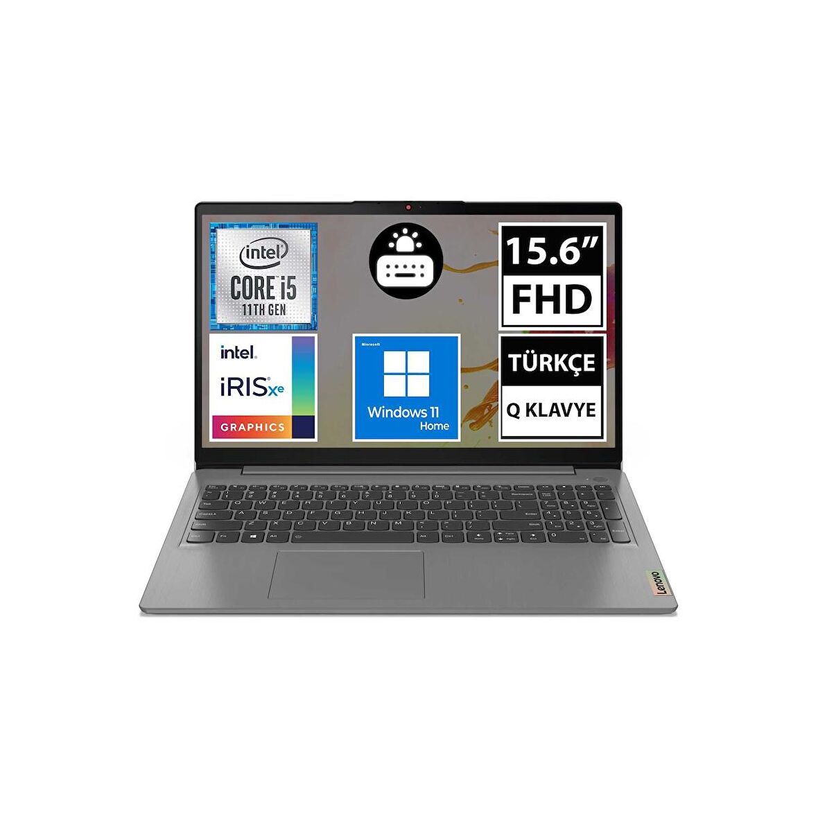 Lenovo Ideapad 3 82H80369TX04 Dahili Ekran Kartı Intel Iris Xe Graphics 20 GB DDR4 512 GB 15.6 inç Full HD w11pro/home Notebook Dizüstü Bilgisayar