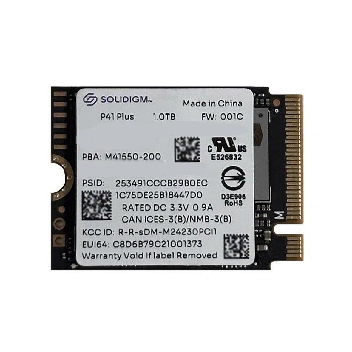 Solidigm P41PL 512GB 3500/1600MB/s Gen4x4 22x30 M.2 NVMe SSD