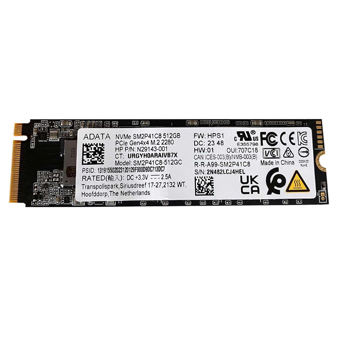 Adata SM2P41C8 512GB M2 2280 NVMe SSD