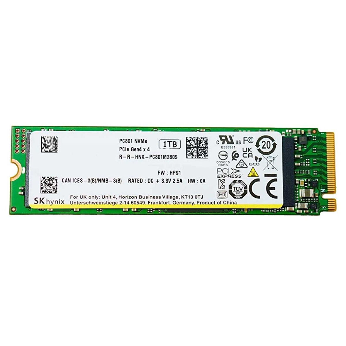 SK Hynix PC801 1TB 22x80 M.2 NVMe SSD