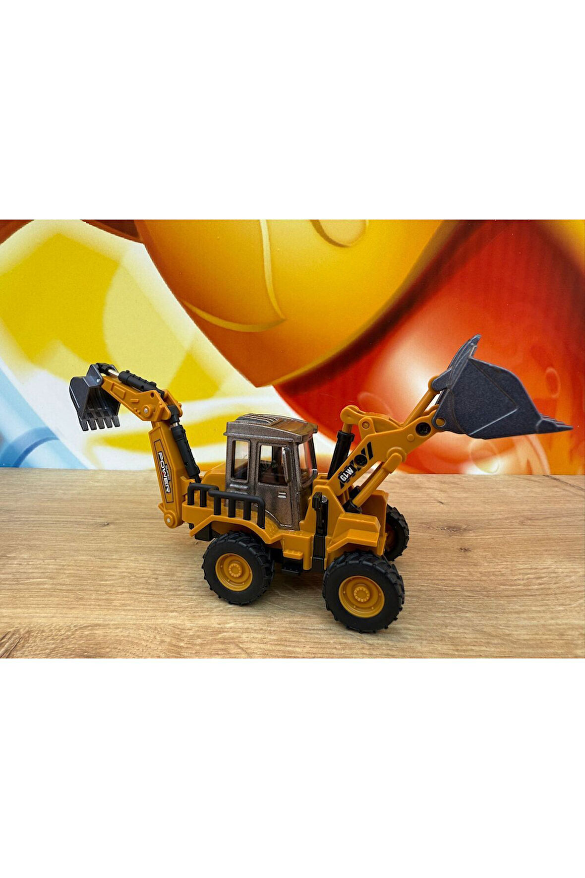 Oyuncak Buldozer Metal Kepçe Çift Taraflı İş Makinası Oyuncak İş Makinesi Bulldozer Kepçe Mini Boy