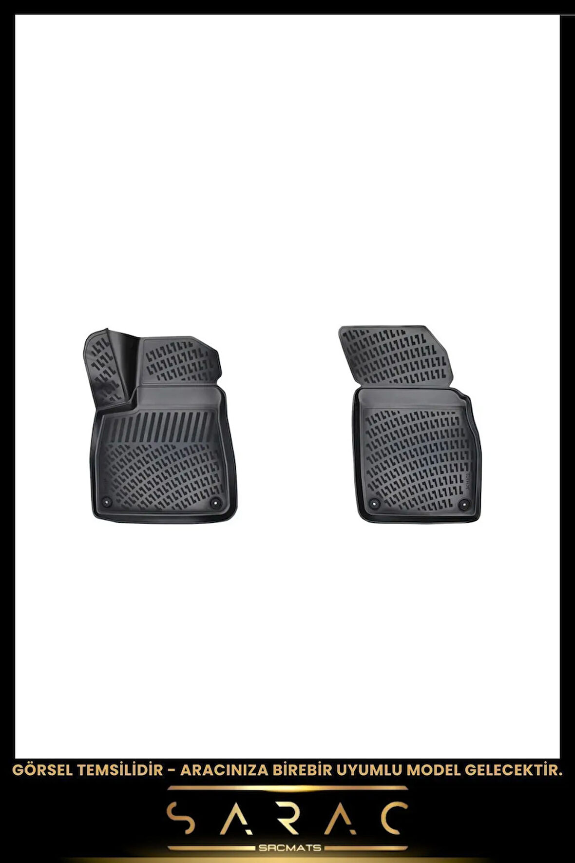 Volkswagen Caddy Panelvan 2011 Model Araca Özel 3d Havuzlu Paspas(2 PARÇA)