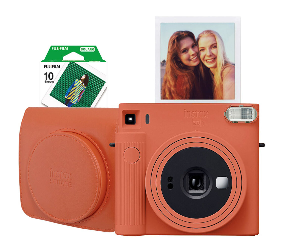 Fujifilm Instax SQ1 Terracotta Turuncu Fotoğraf Makinesi ve Hediye Seti