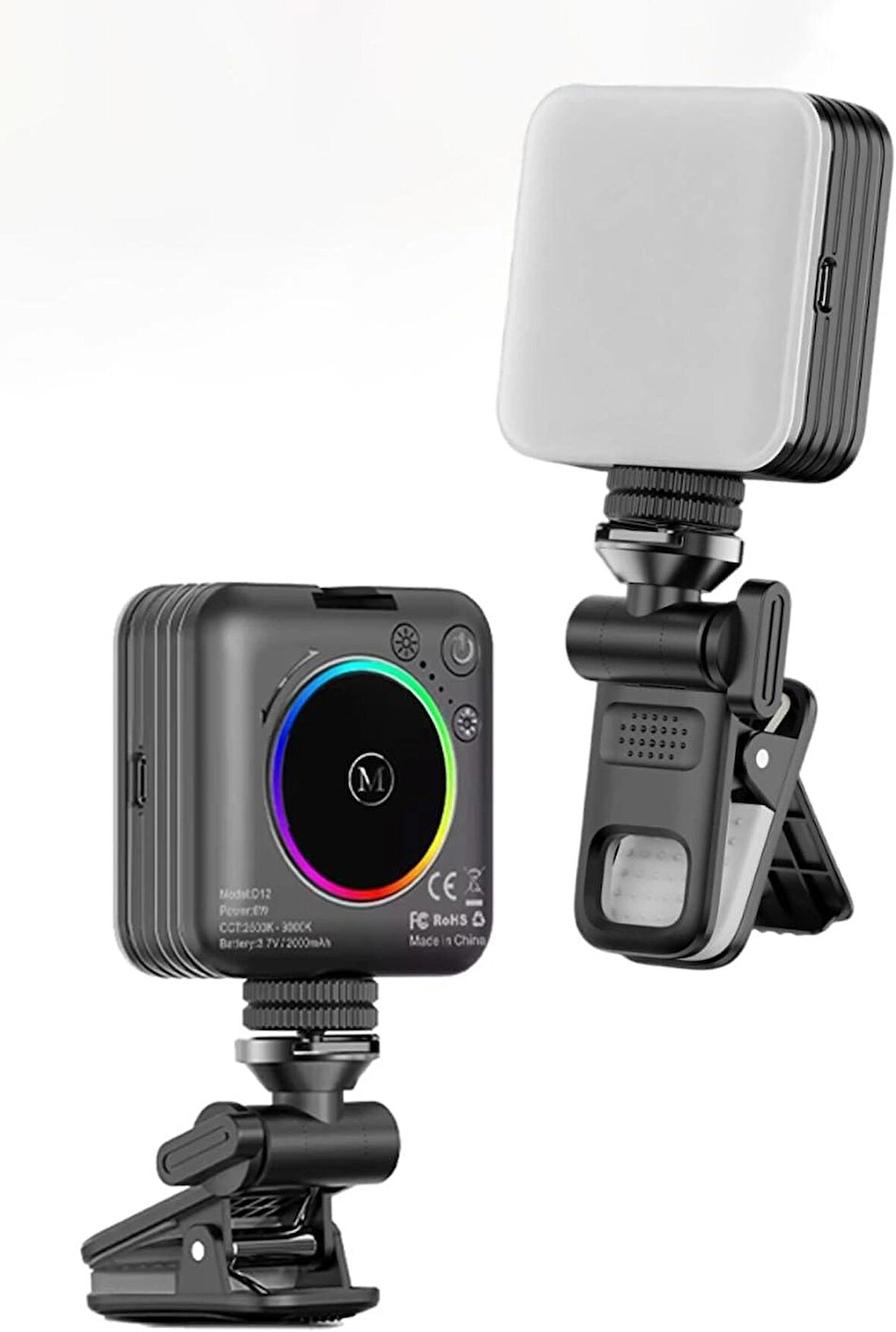 Microcase Şarjlı Çok Fonksiyonlu Ayarlanabilir Ürün Çekim Işığı Softbox Fotoğraf Stüdyo Cep Ledi - SİYAH AL4871