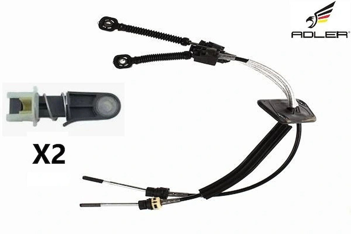 7H1711877N Vİ̇TES TELİ̇ & HALAT UCU ( 5 İLERİ ) - TRANSPORTER T5 1.9 TDİ 2004-2010 AXB-AXC