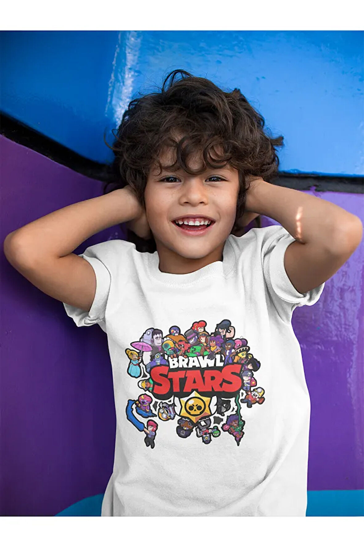 Tasarım Brawl Stars Karakterler Baskılı Unisex Oyun Çocuk Tişört (1-12 YAŞ)