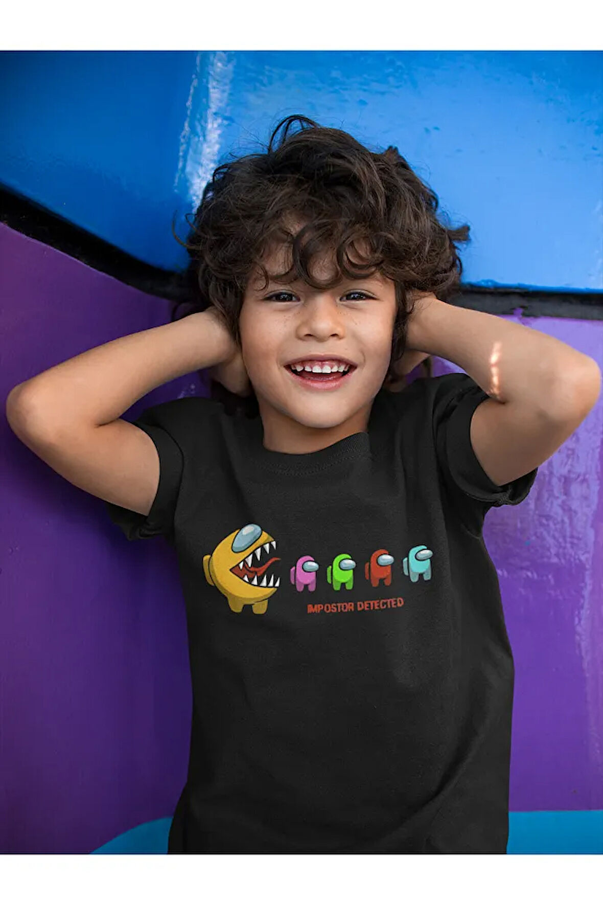 Among Us Imposter Baskılı Unisex Oyun Çocuk Tişört (1-12 YAŞ)